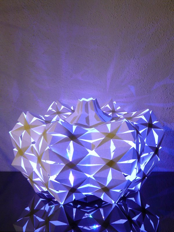 Papercraft Pumpkin Lamp Blue Light