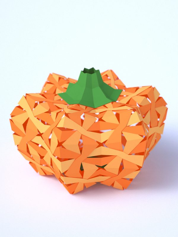 Papercraft Pumpkin Lamp Four Color