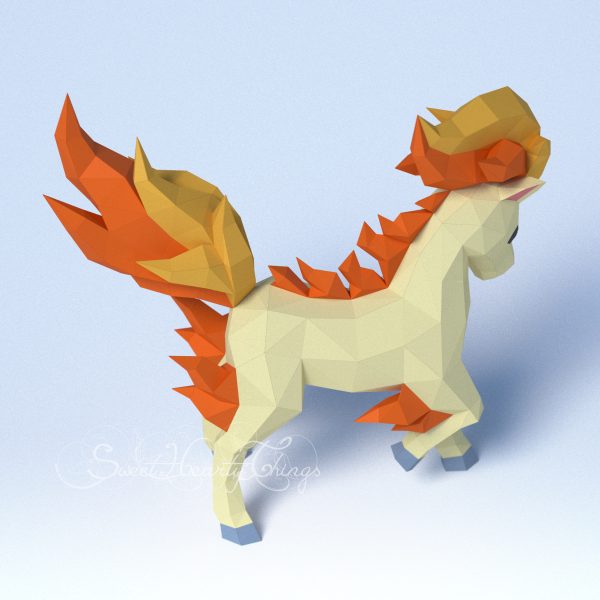 Pokemon Ponyta view from above