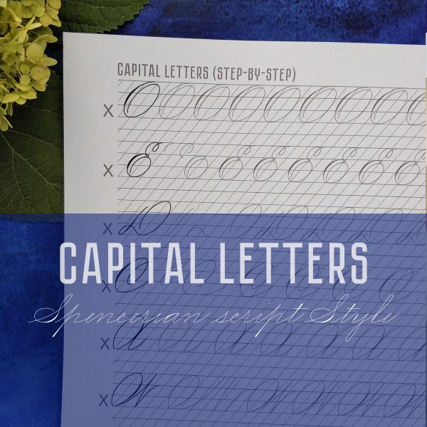 Capital letters Spencerian Script Style